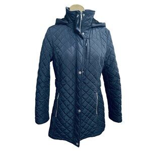 Calvin Klein Women’s Navy Quilted Diamond Jacket - Size Medium